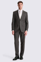 Regular Fit Charcoal Twill Suit