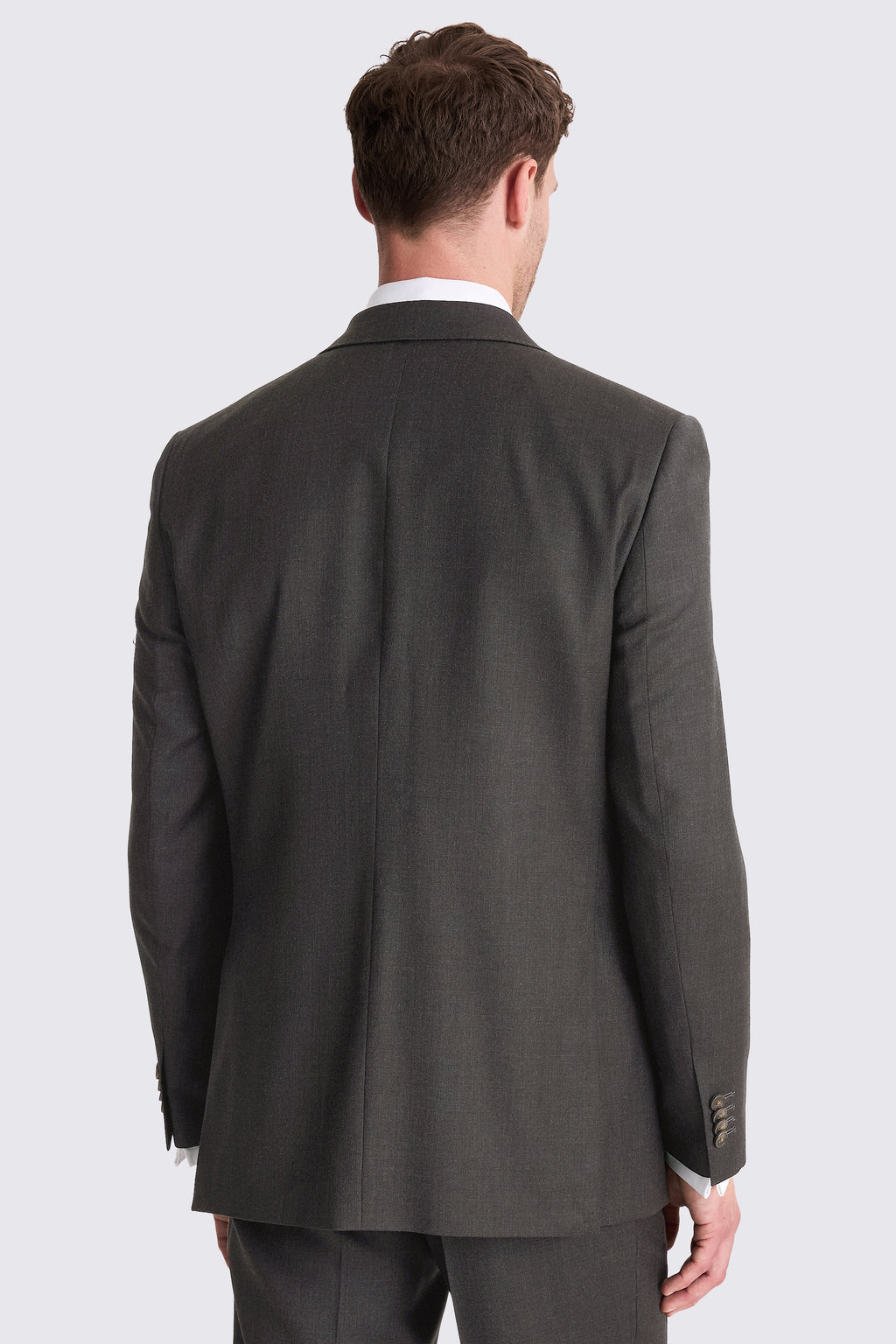 Regular Fit Charcoal Twill Suit