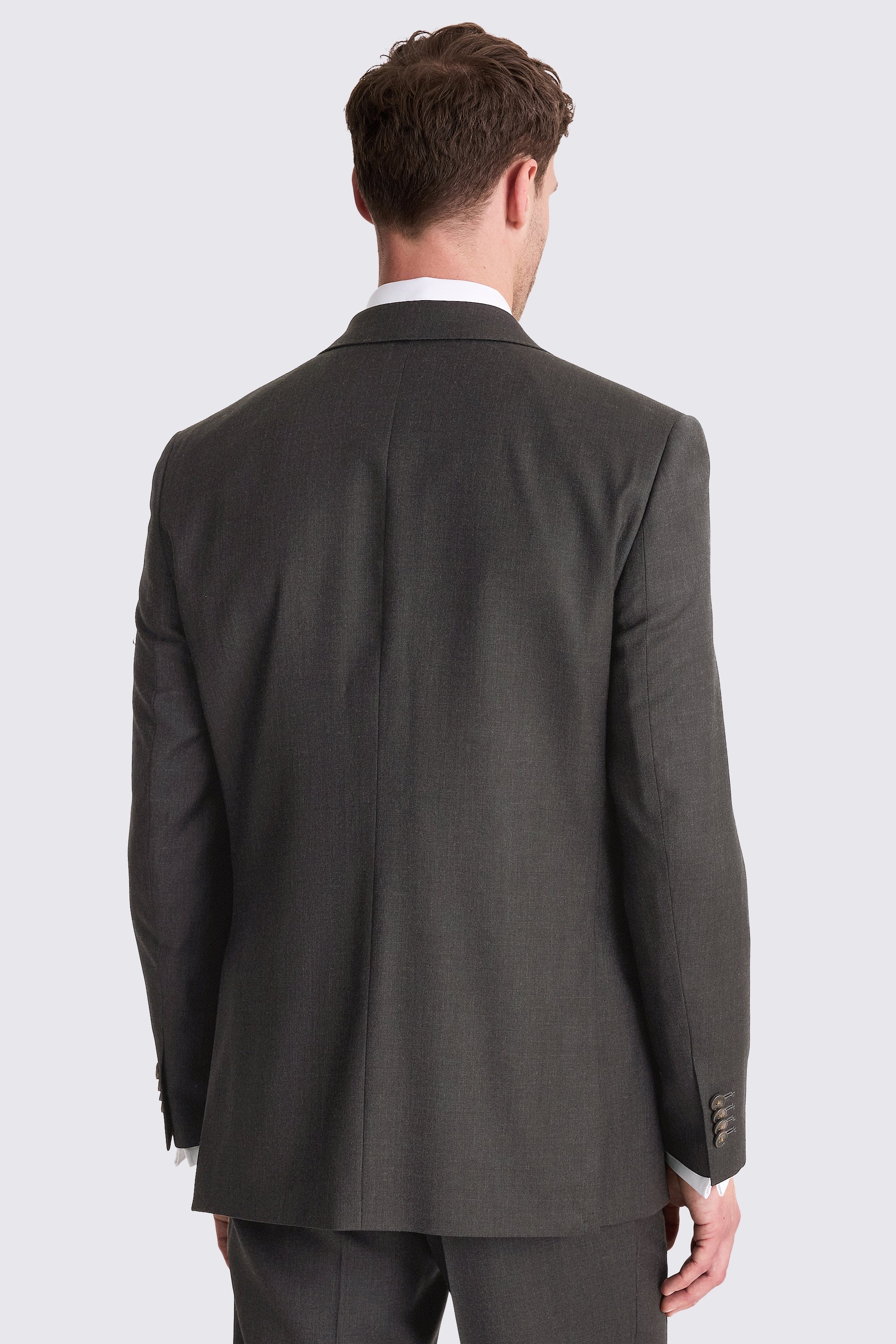 Regular Fit Charcoal Twill Suit