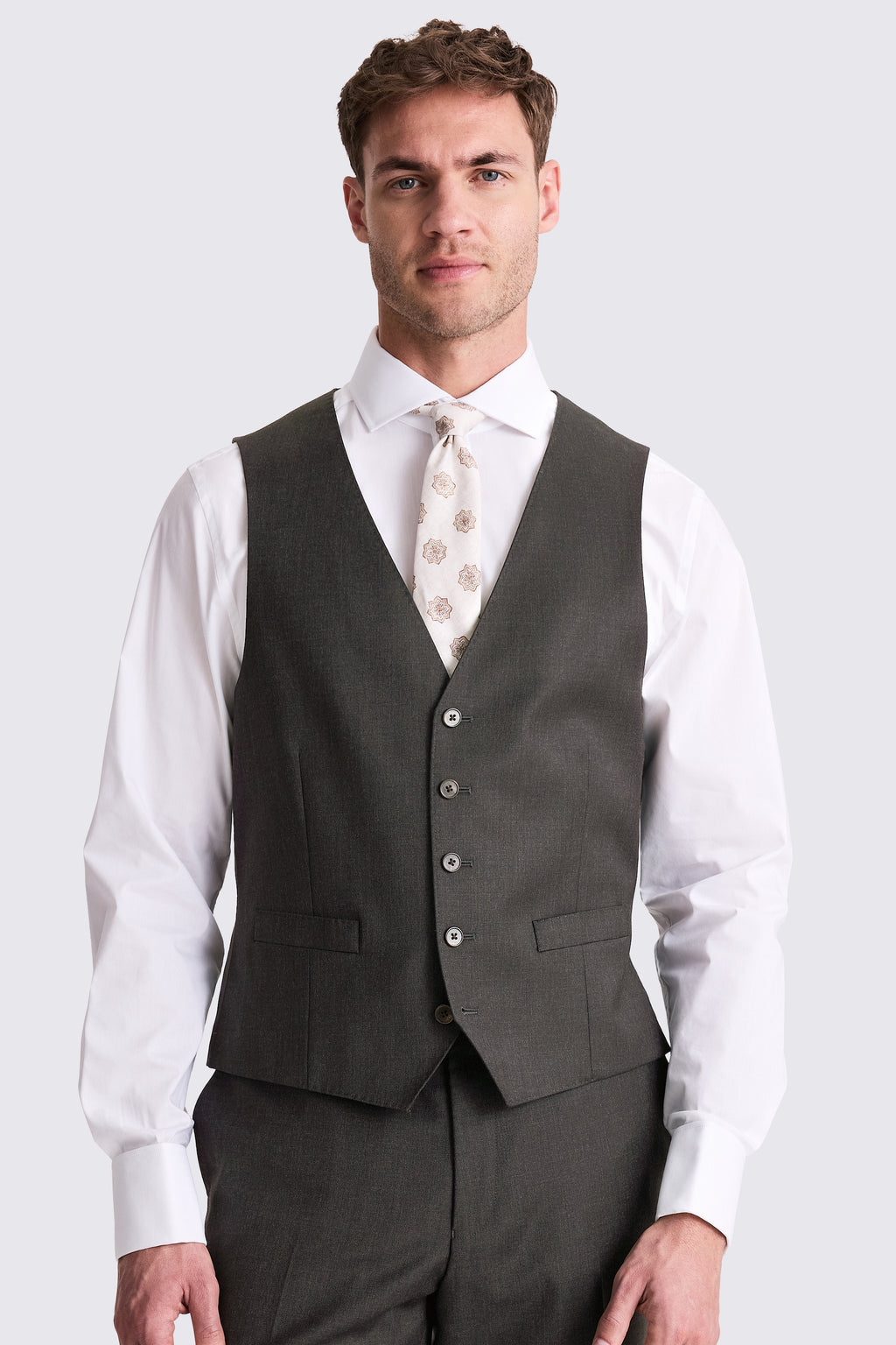Regular Fit Charcoal Twill Suit