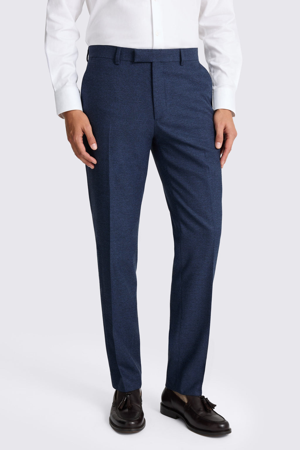 Tailored Fit Blue Flannel Suit
