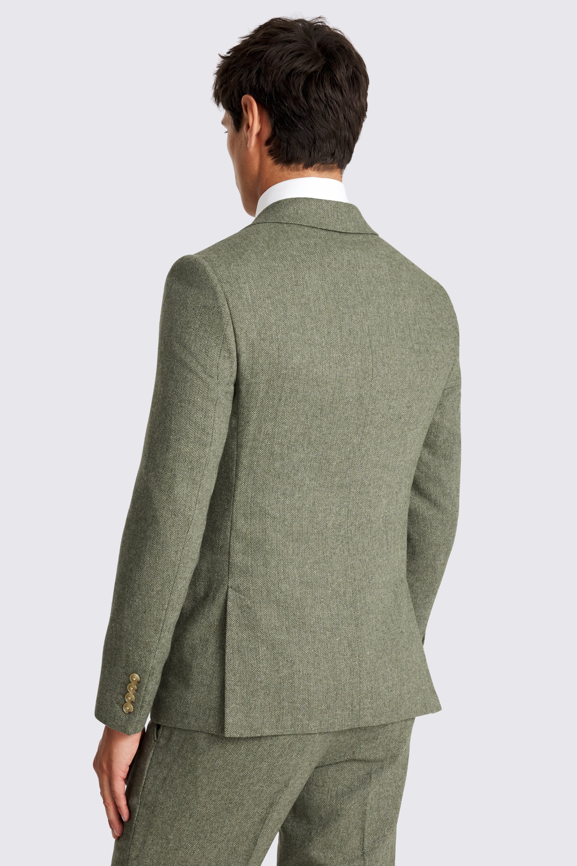 Slim Fit Sage Herringbone Suit