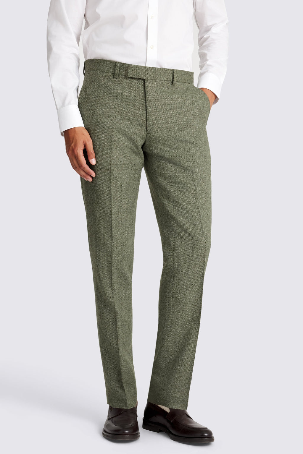 Slim Fit Sage Herringbone Suit