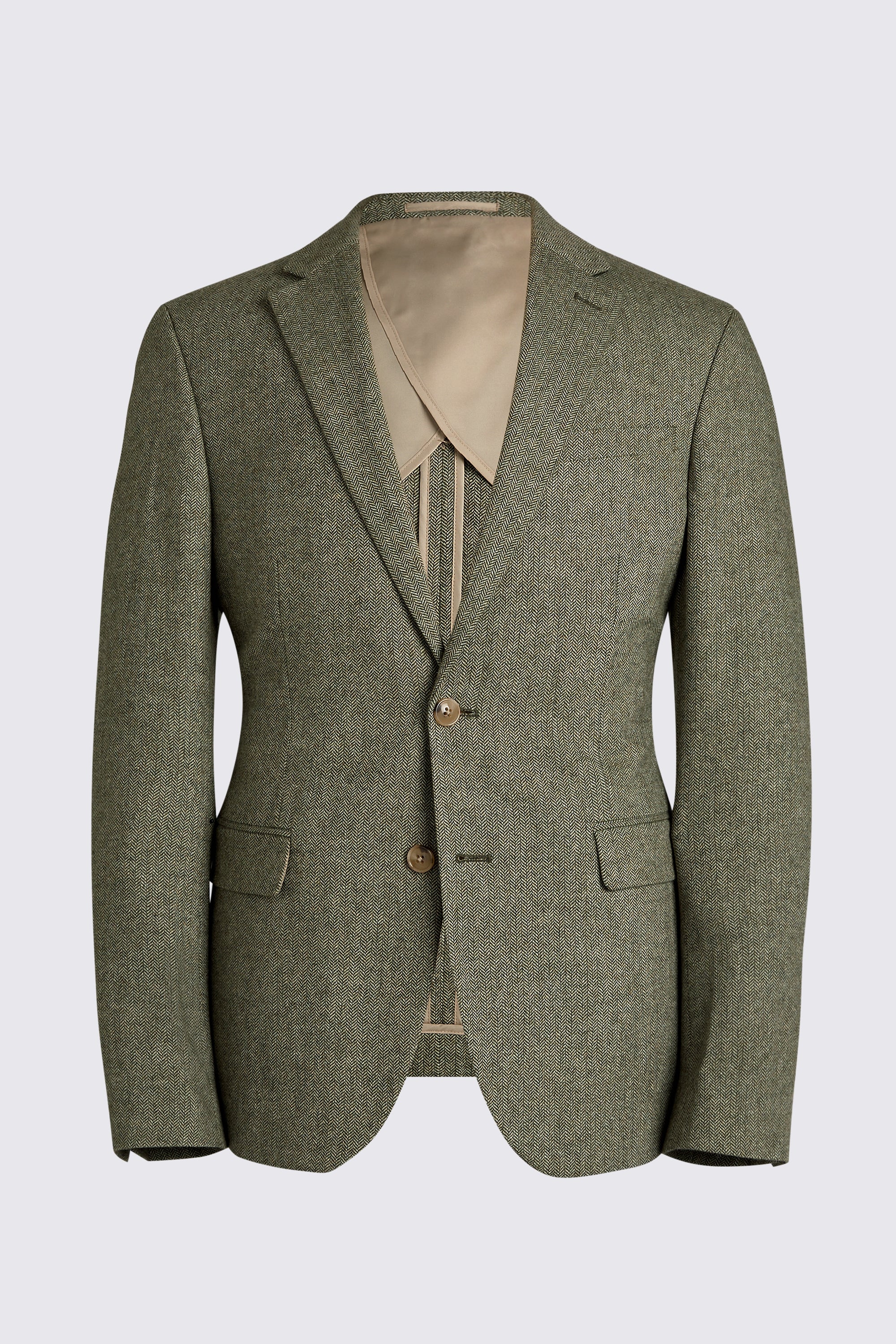 Slim Fit Sage Herringbone Suit