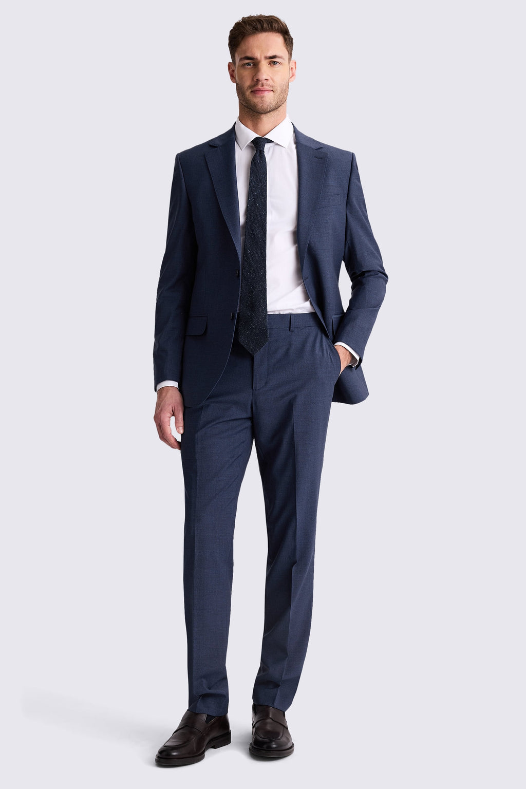 Tailored Fit Blue Performance Suit