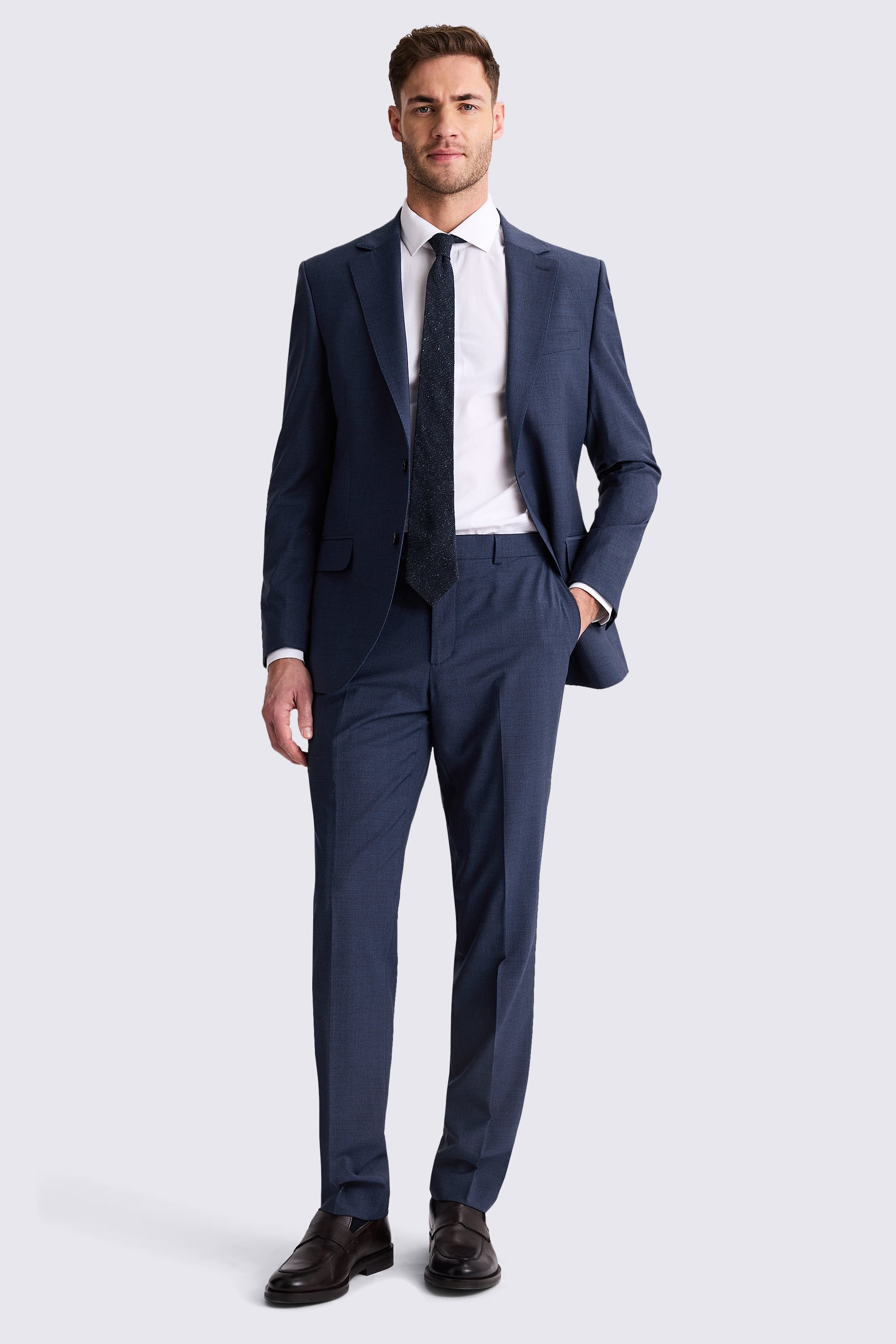 Tailored Fit Blue Performance Suit