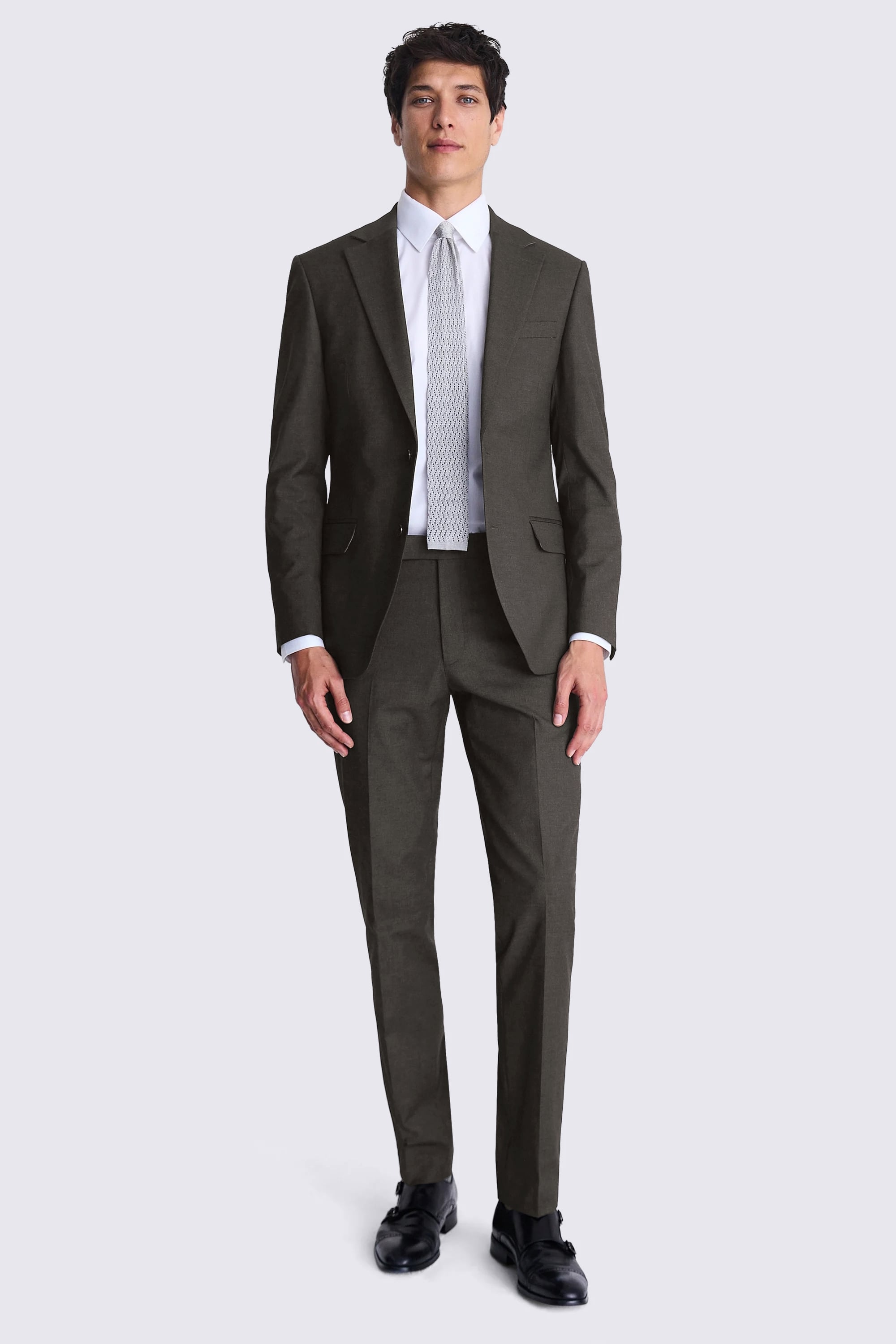 Tailored Fit Charcoal Stretch Suit