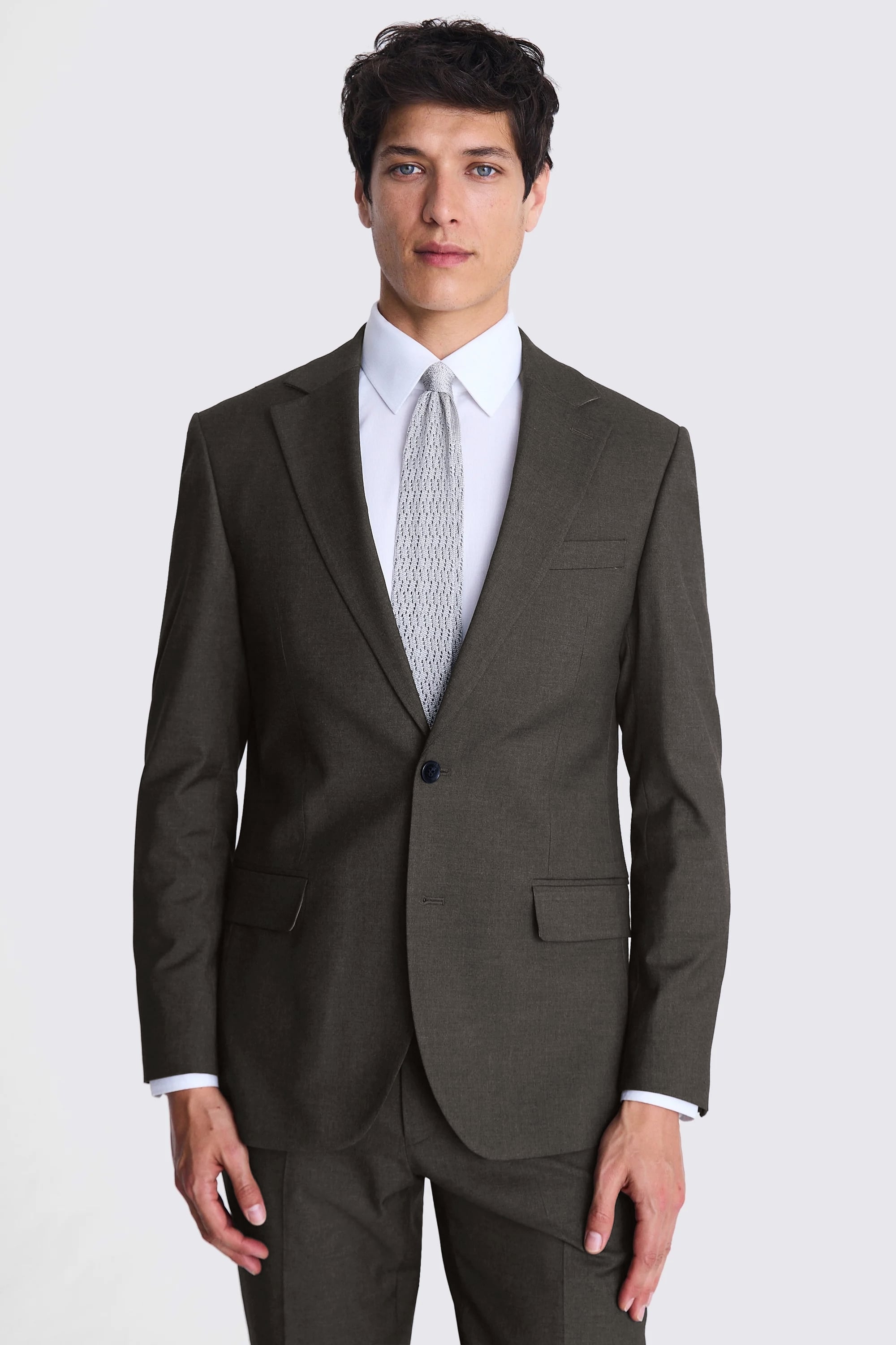 Tailored Fit Charcoal Stretch Suit