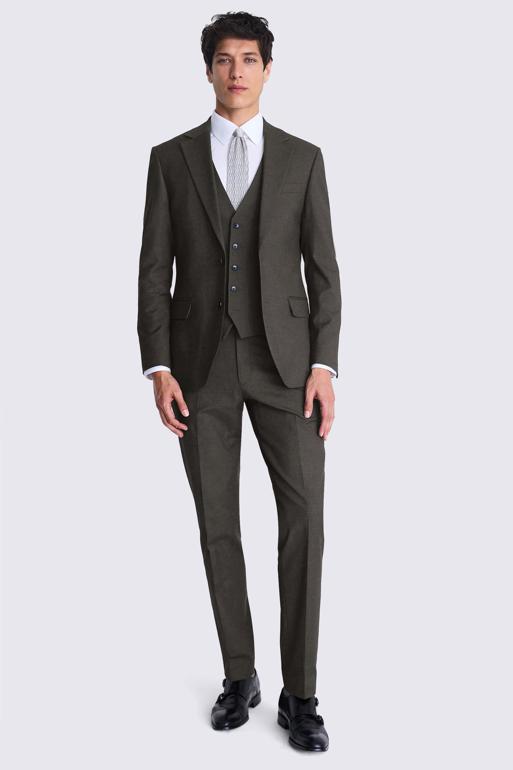 Tailored Fit Charcoal Stretch Suit