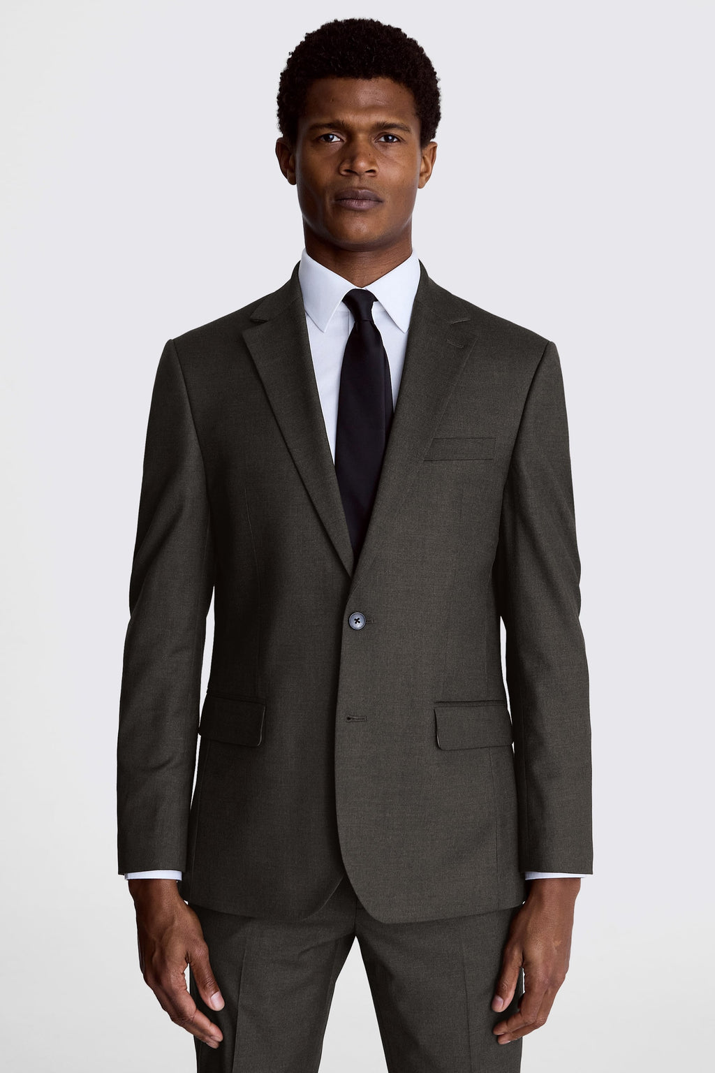 Regular Fit Charcoal Stretch Suit