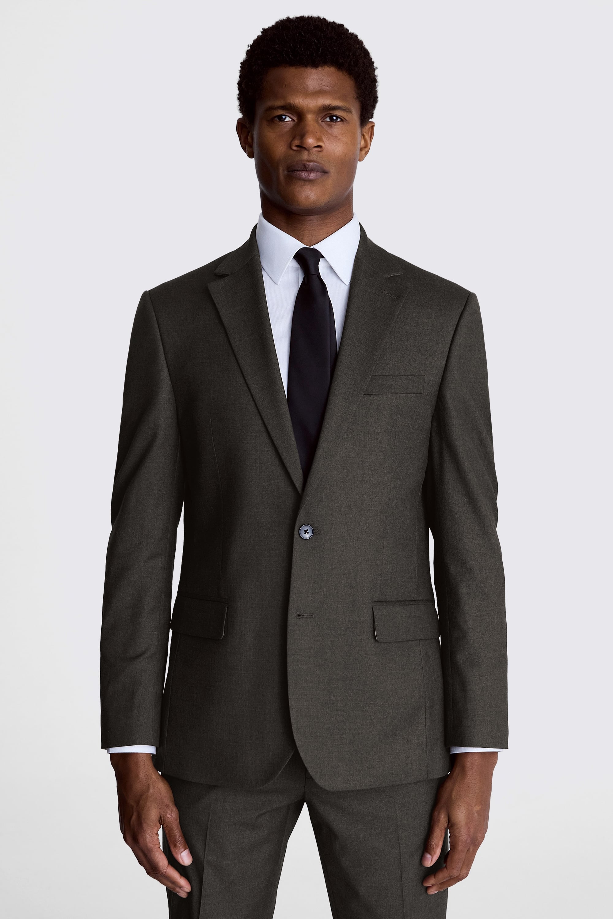 Regular Fit Charcoal Stretch Suit