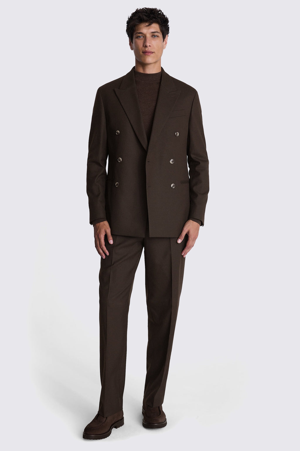 Relaxed Fit Brown Flannel Jacket