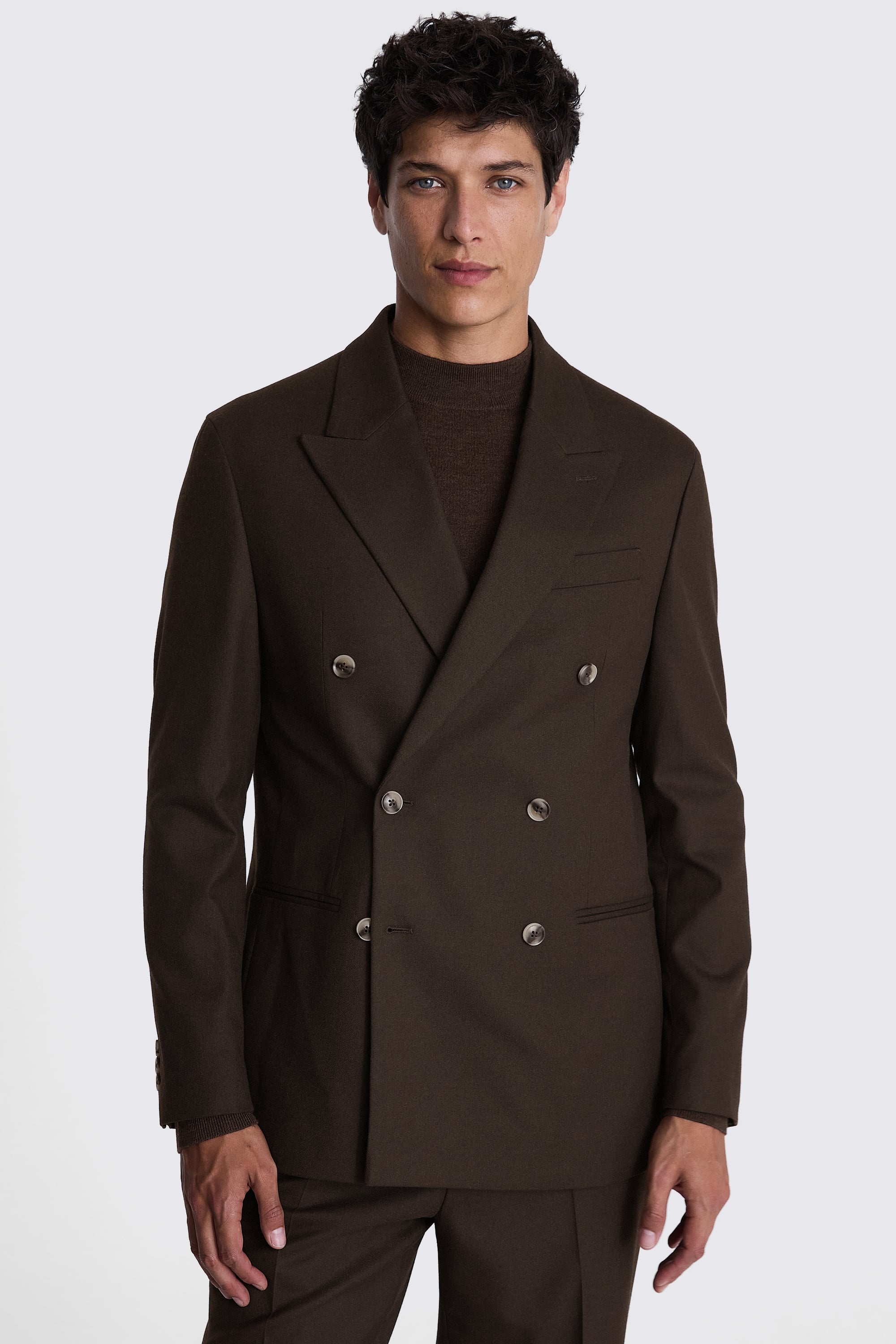 Relaxed Fit Brown Flannel Jacket