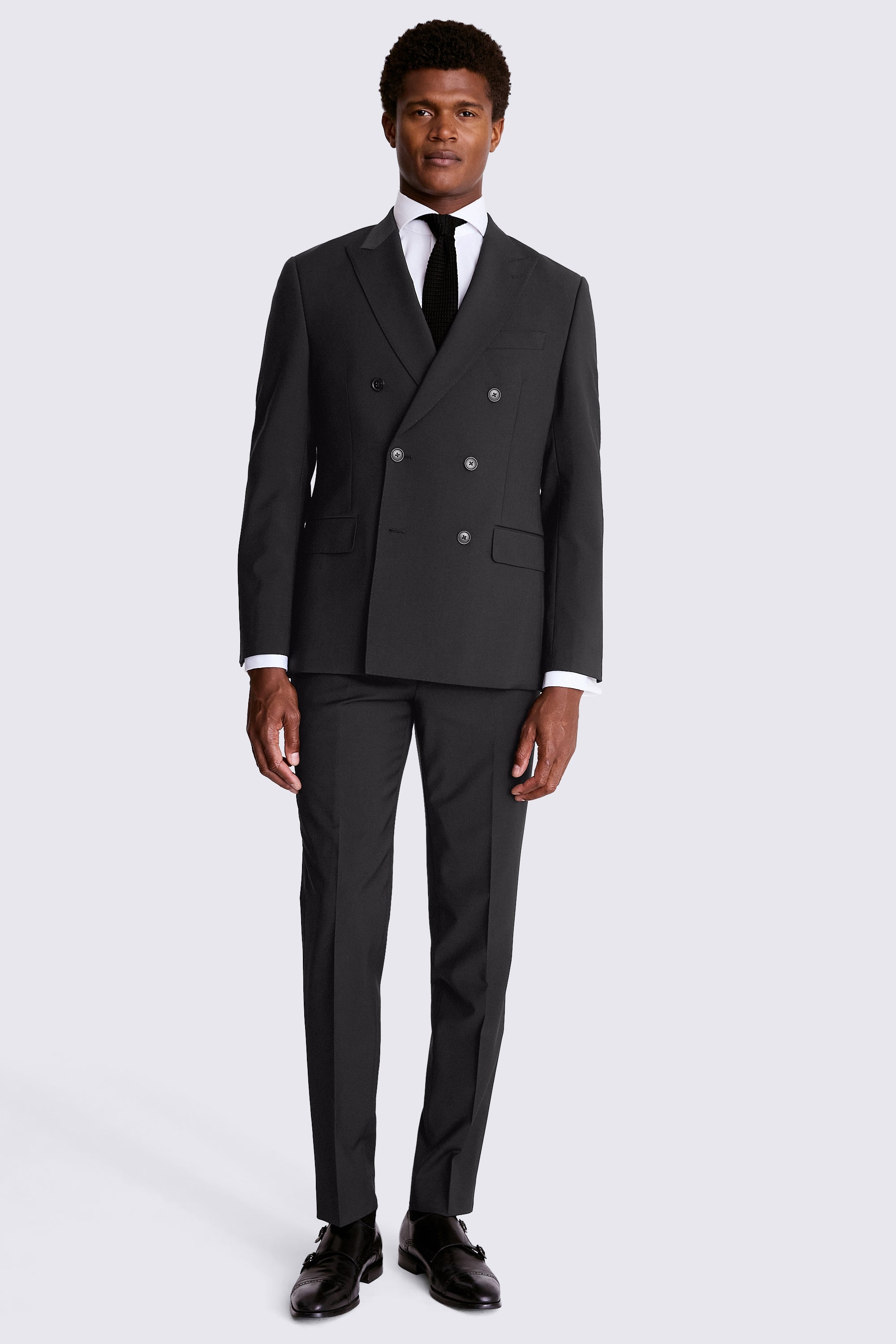 Tailored Fit Black Performance Suit