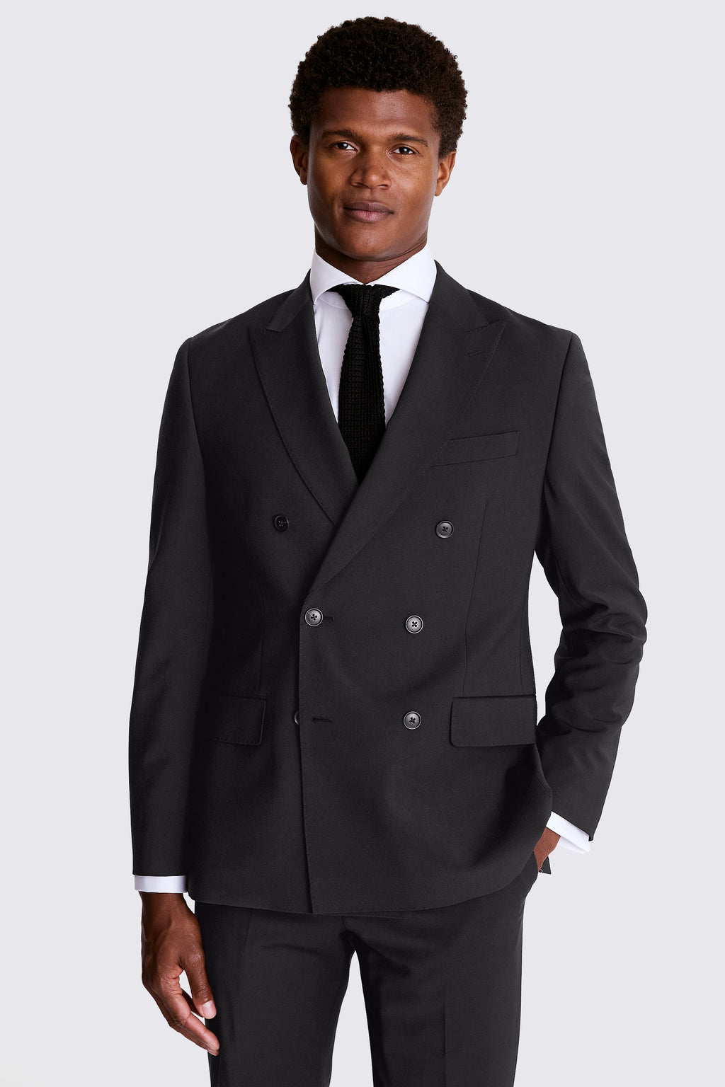 Tailored Fit Black Performance Suit