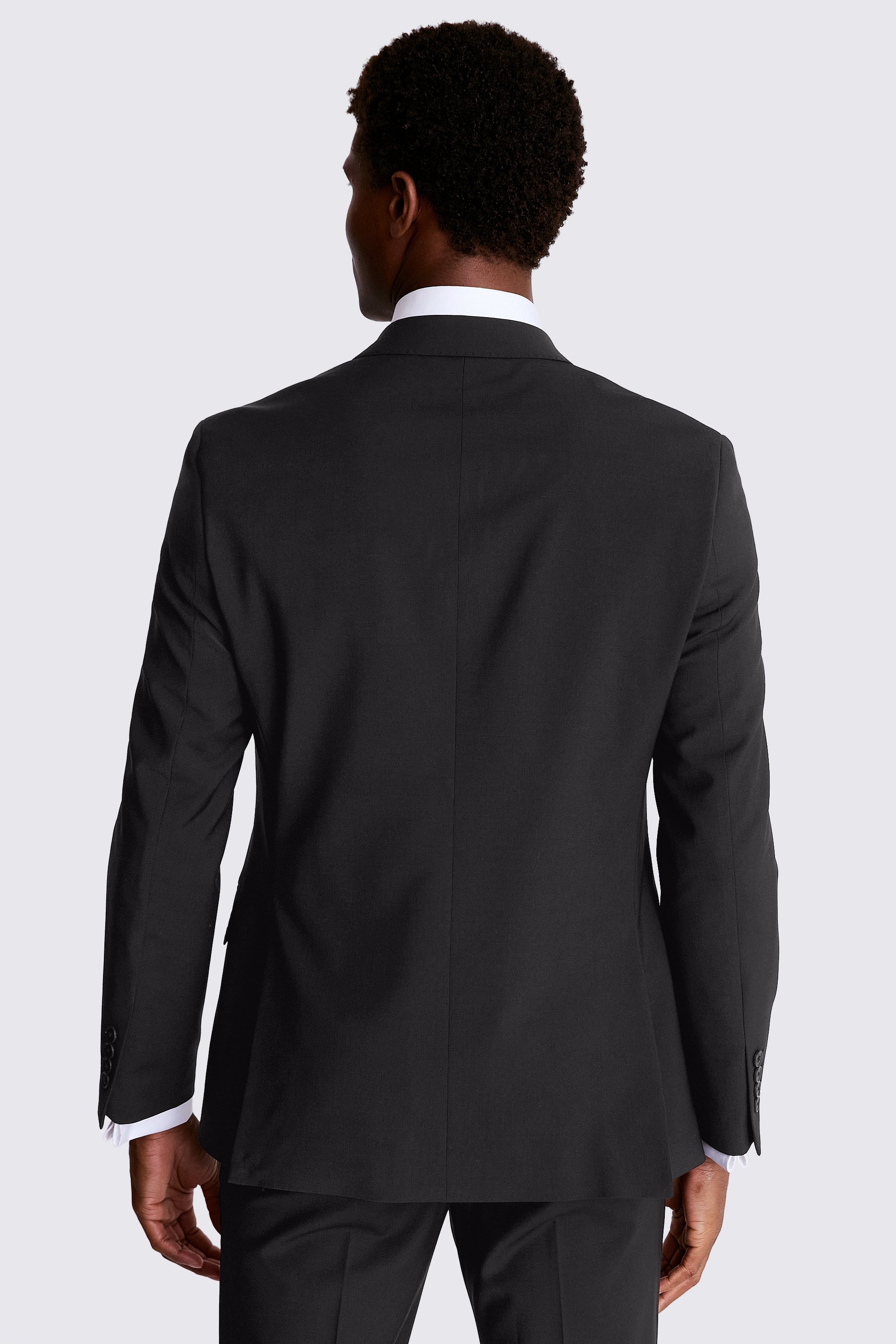 Tailored Fit Black Performance Suit