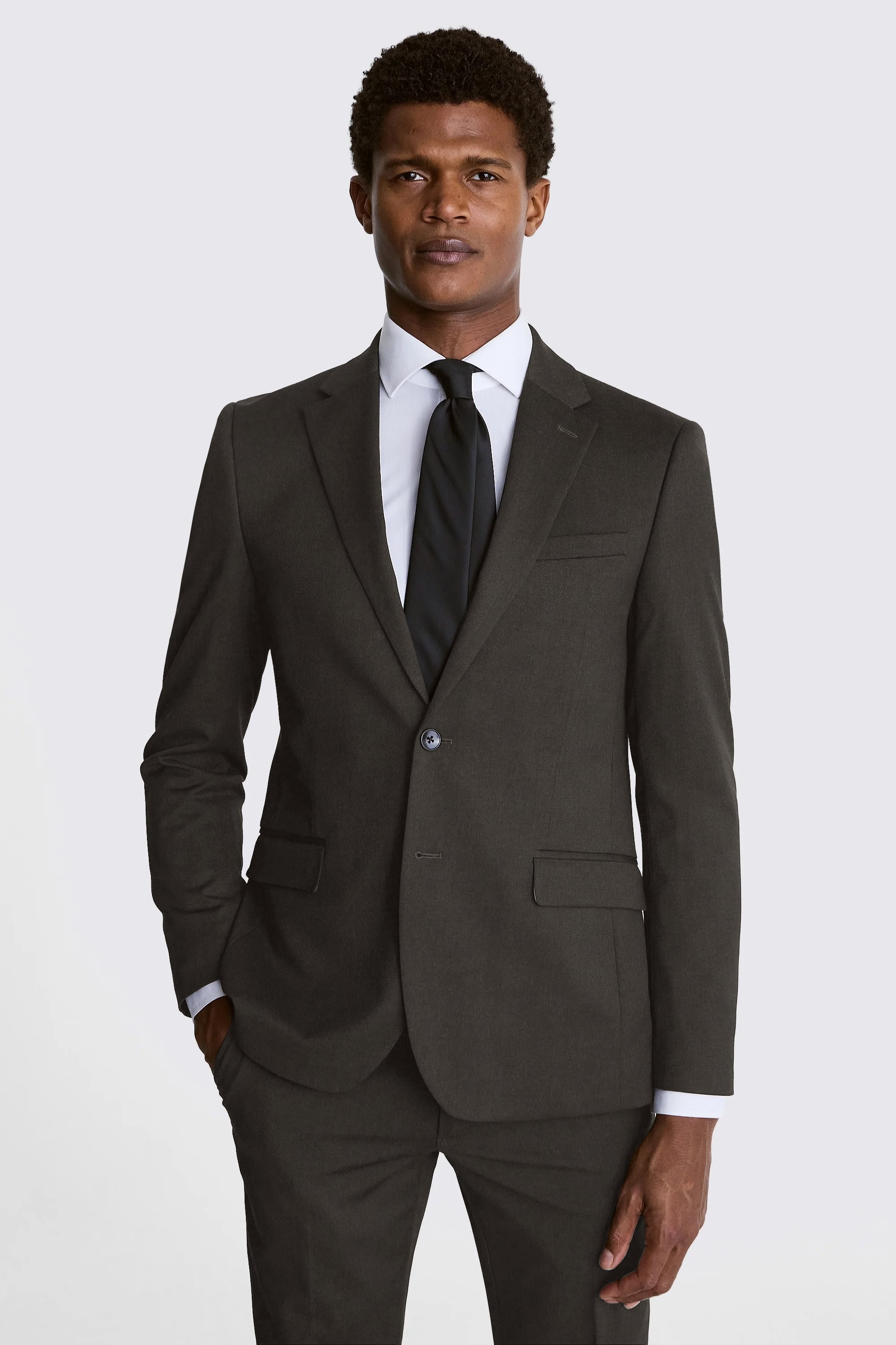 Slim Fit Charcoal Stretch Suit