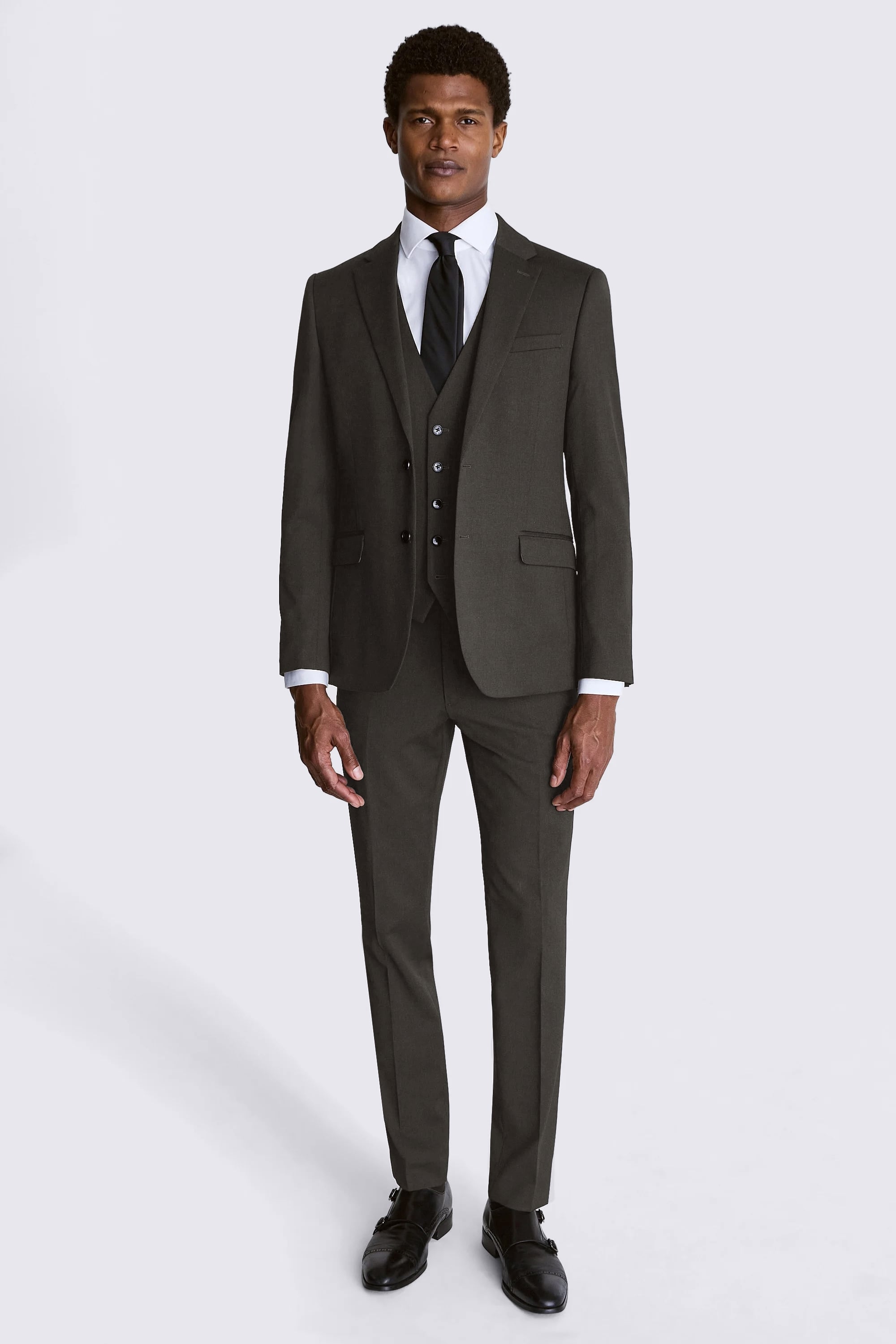 Slim Fit Charcoal Stretch Suit