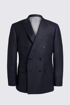 Tailored Fit Navy Check Performance Suit