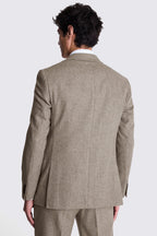 Tailored Fit Stone Donegal Tweed Suit