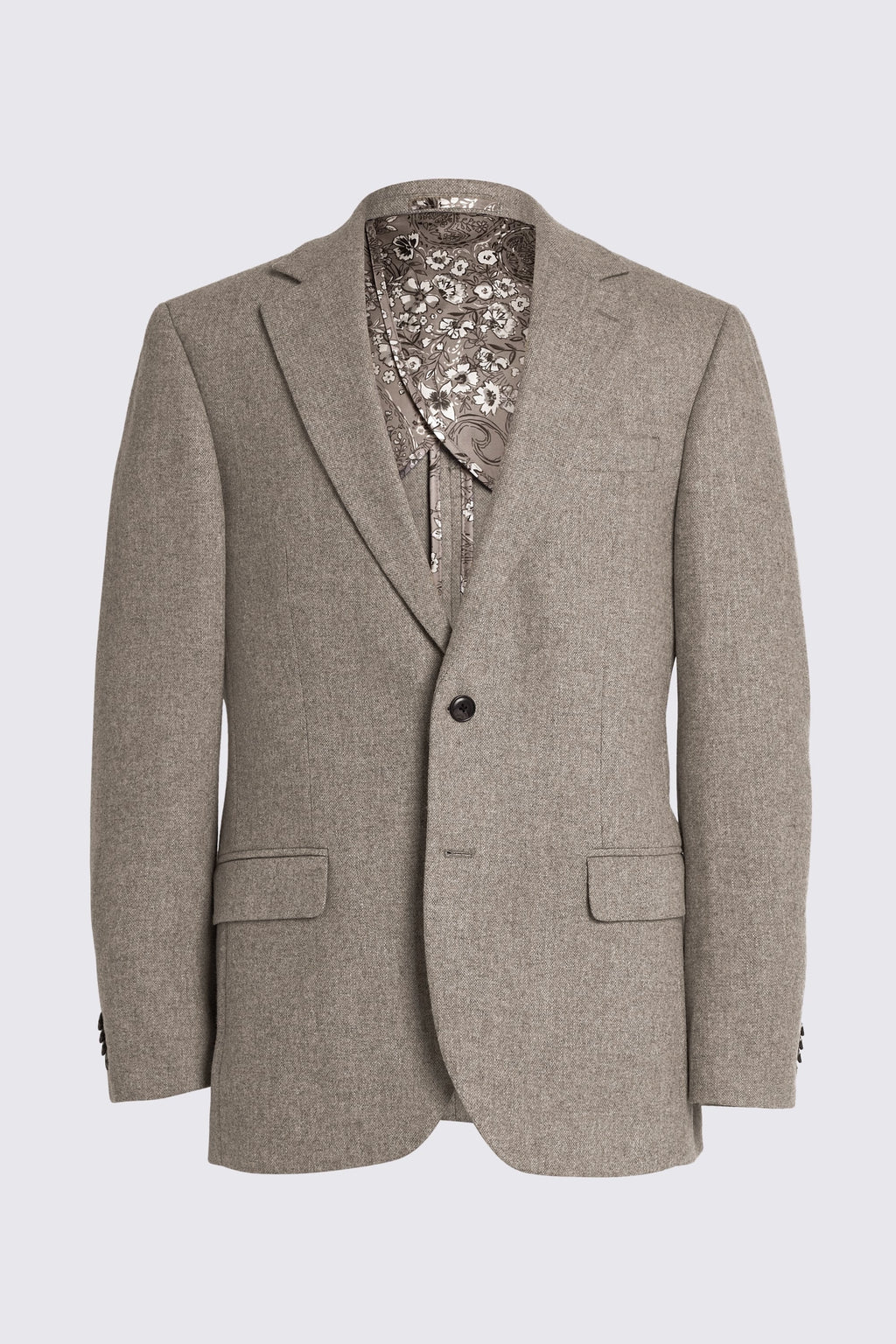 Tailored Fit Stone Donegal Tweed Suit