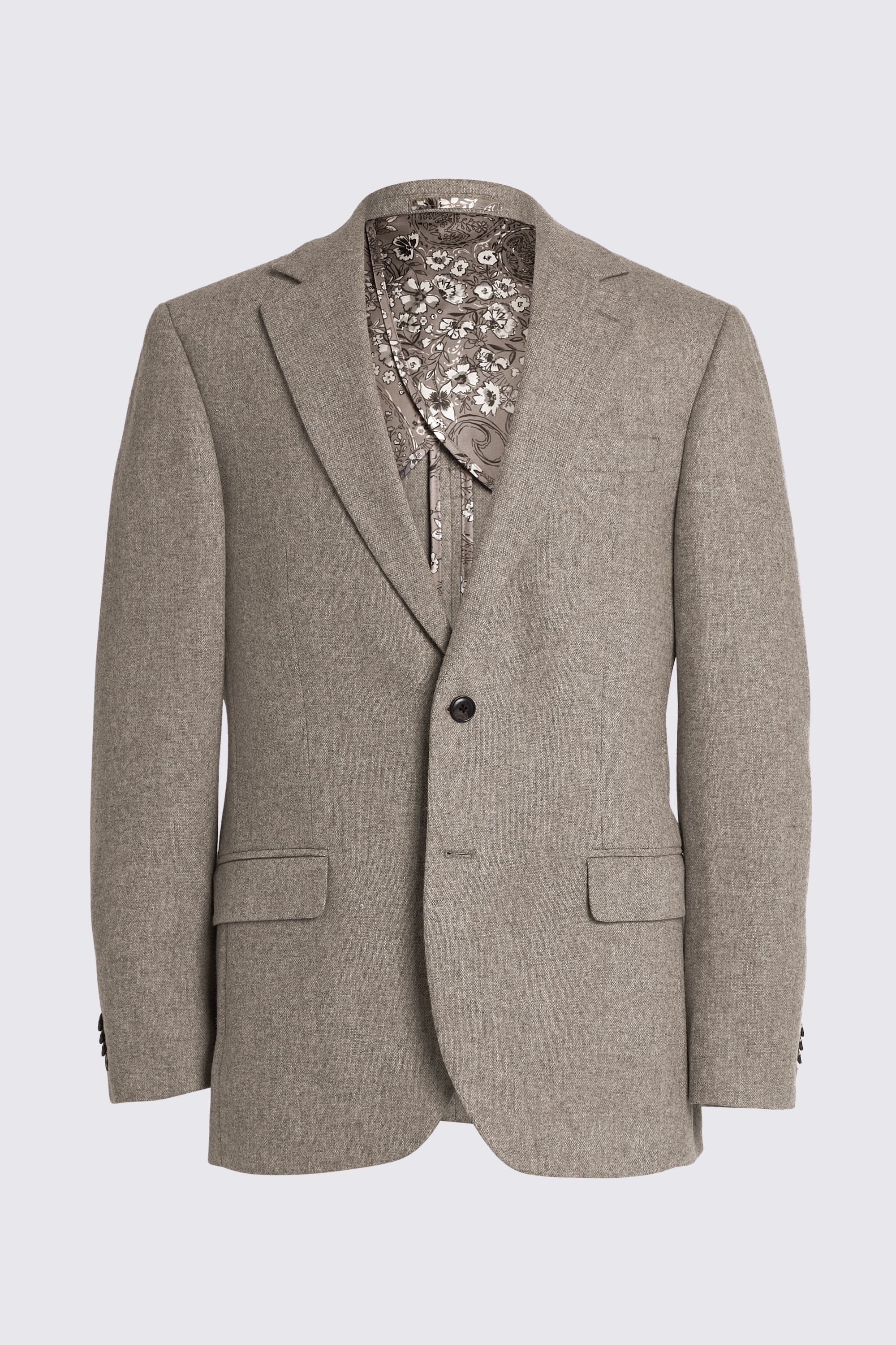 Tailored Fit Stone Donegal Tweed Suit