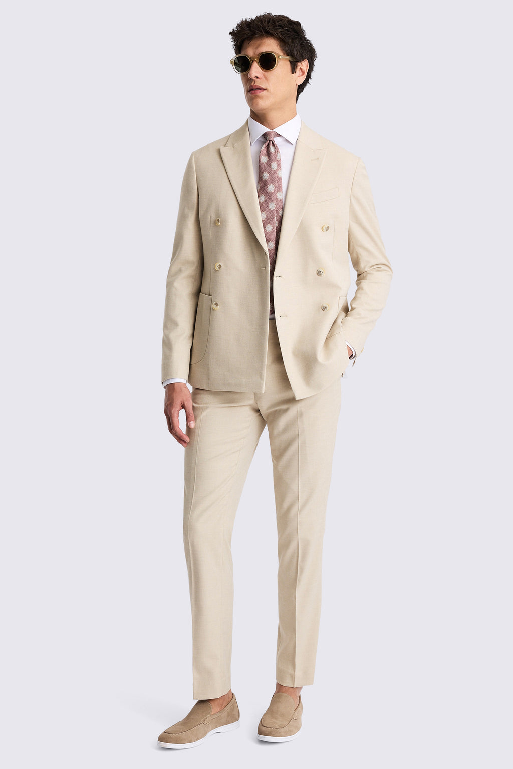 Slim Fit Camel Suit