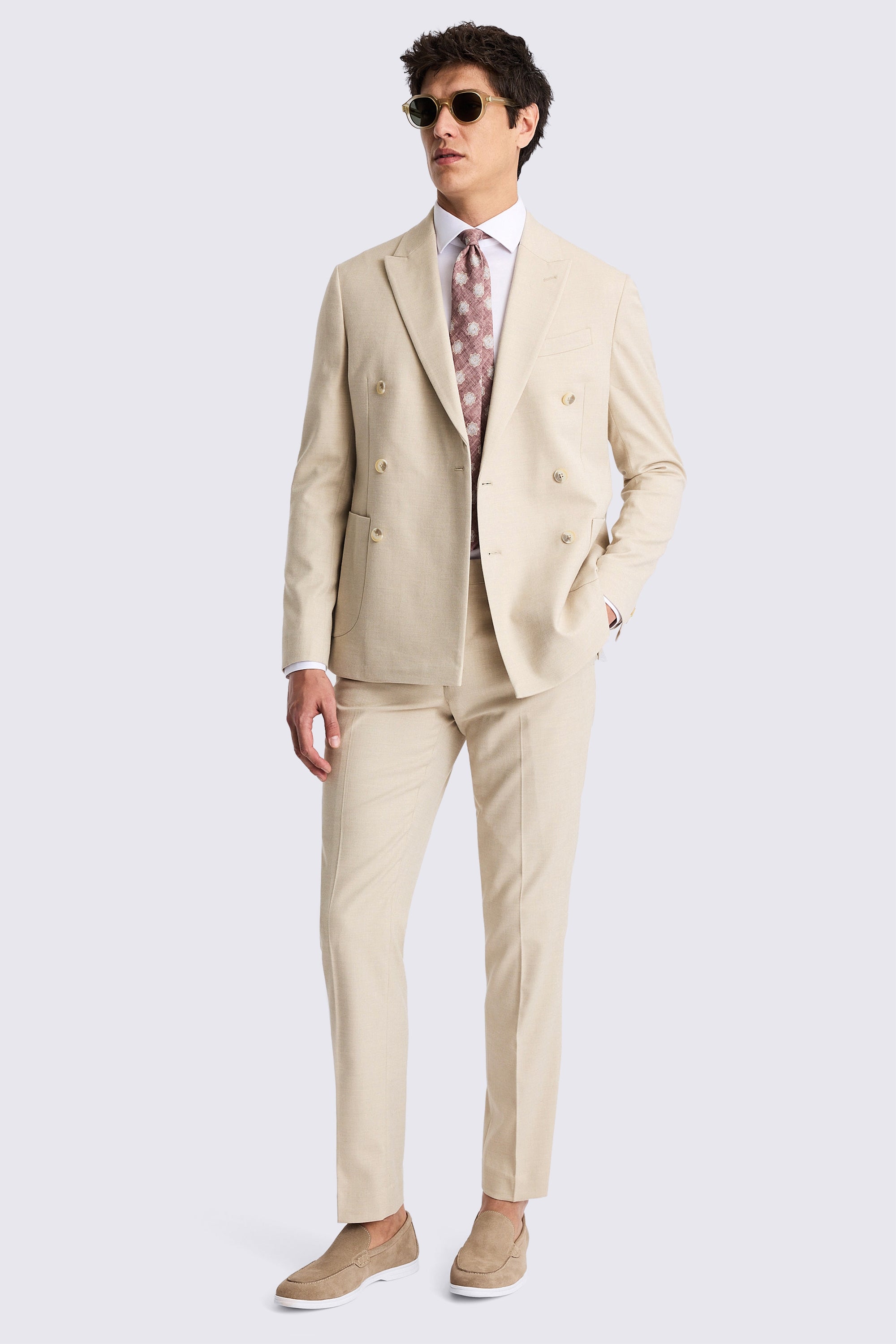 Slim Fit Camel Suit