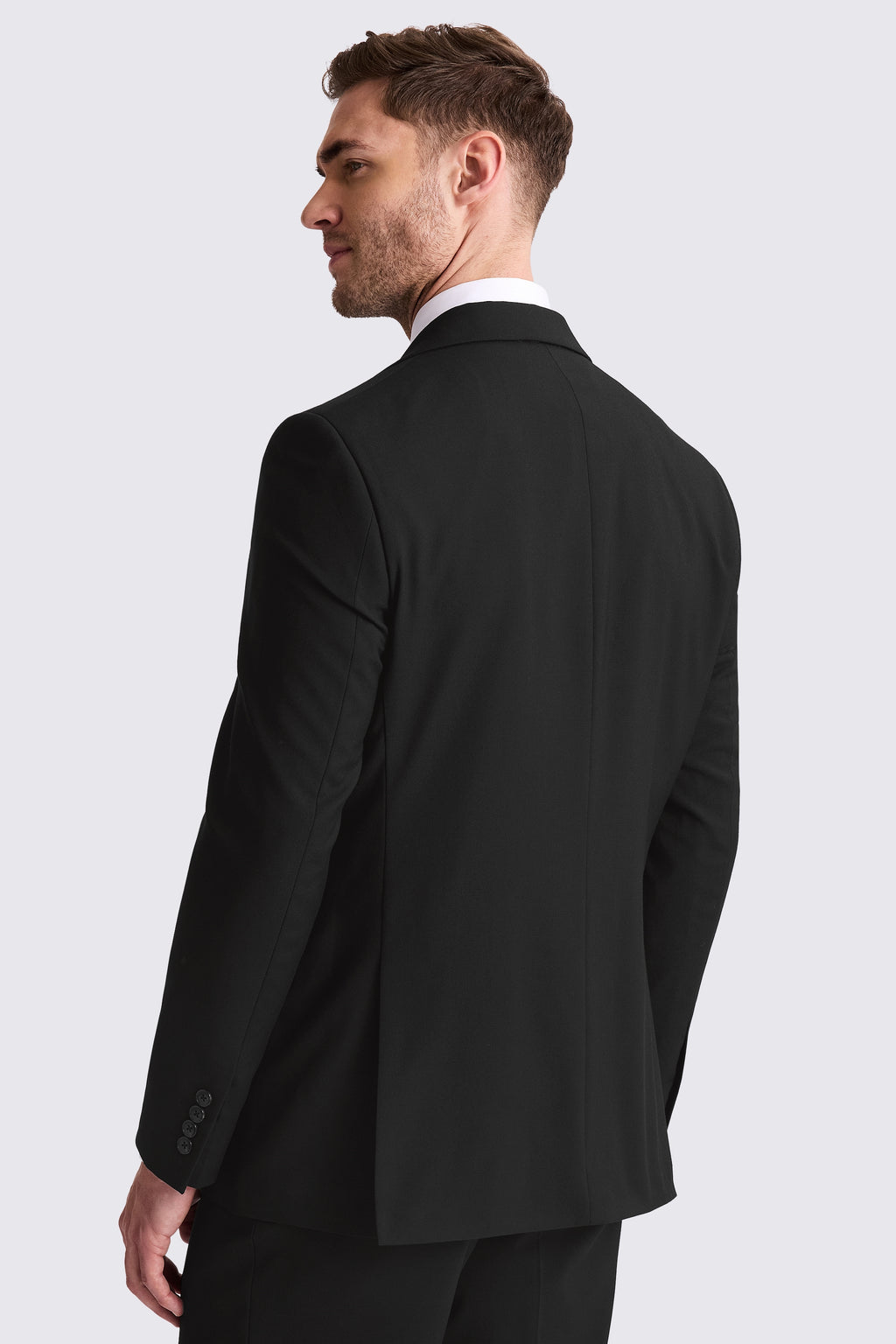 Tailored Fit Black Stretch Suit