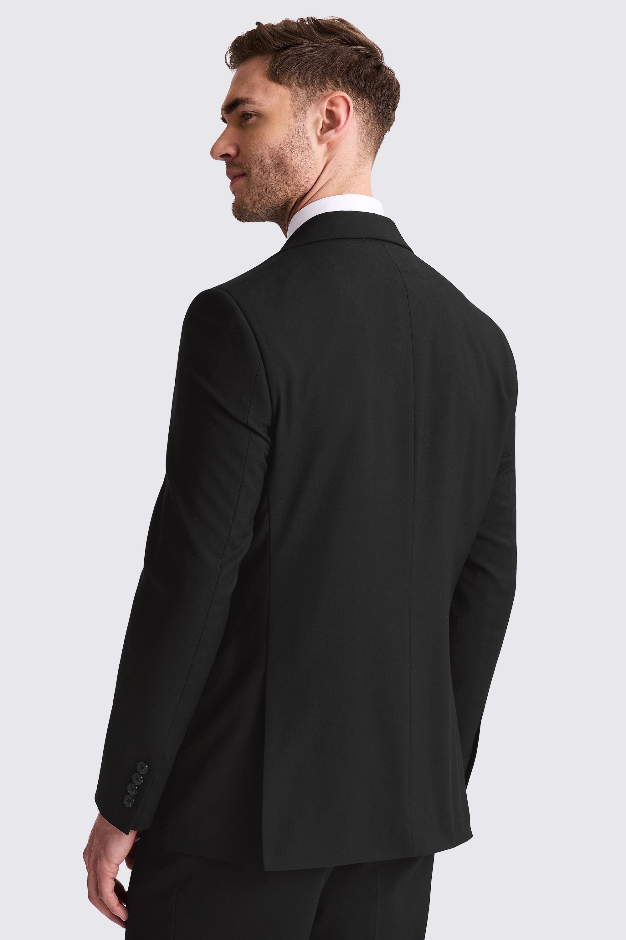 Tailored Fit Black Stretch Suit