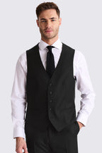 Tailored Fit Black Stretch Suit