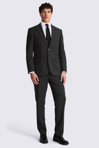 Regular Fit Black Stretch Suit