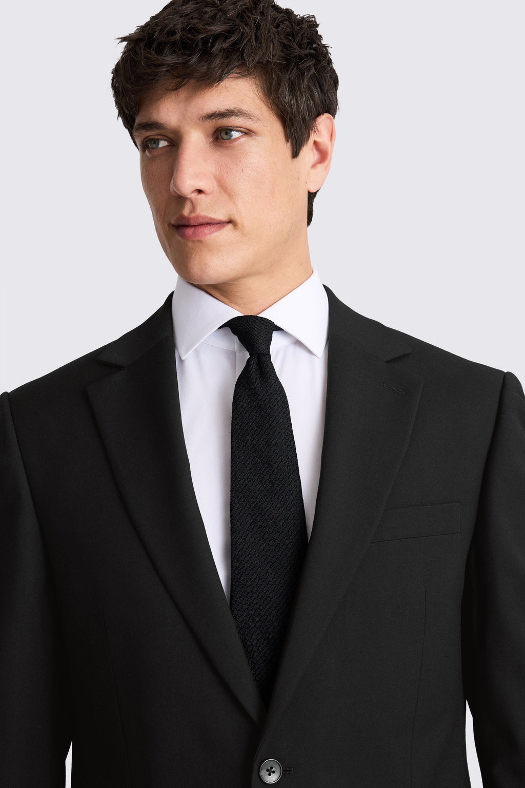 Regular Fit Black Stretch Suit