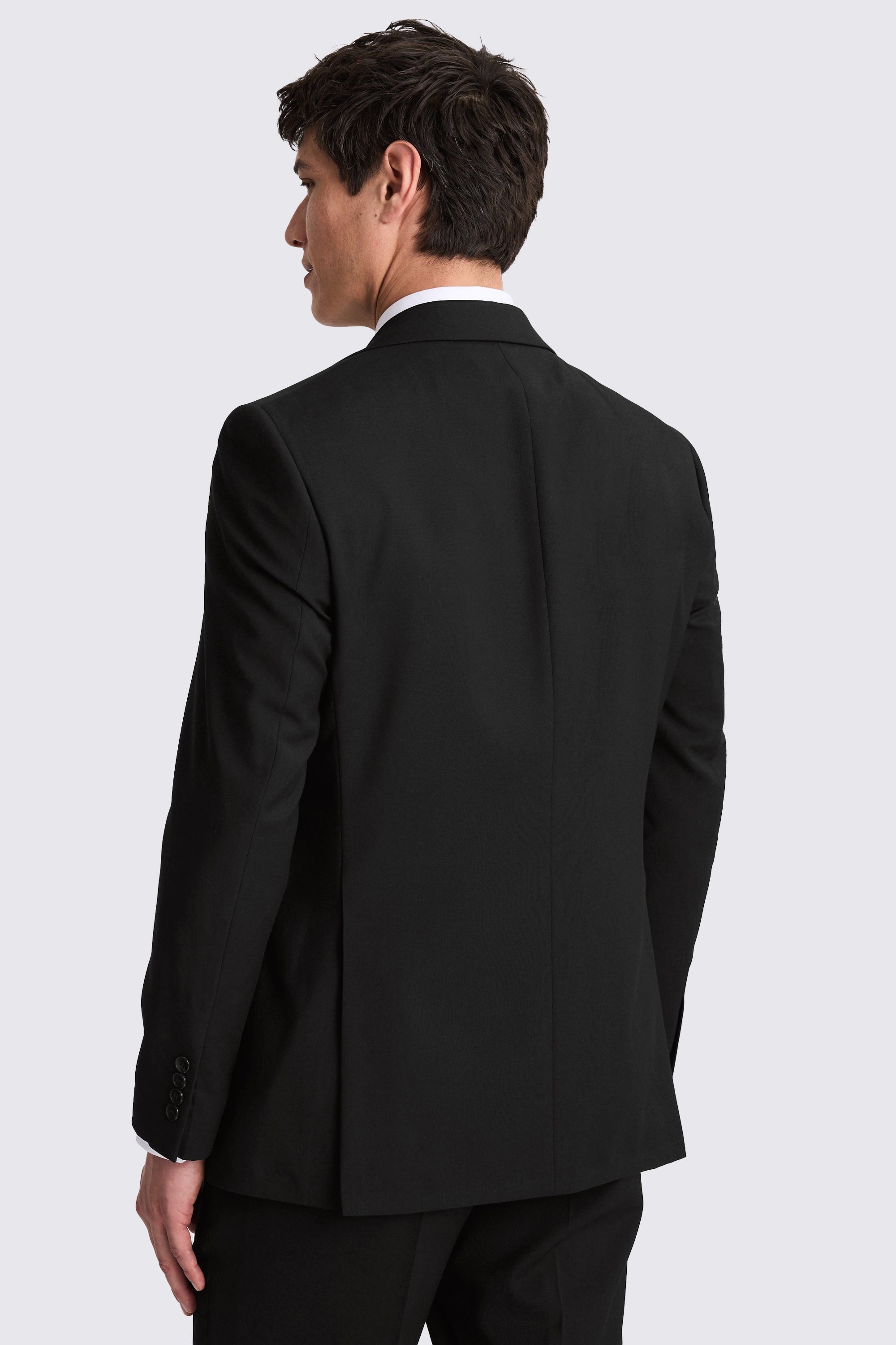 Regular Fit Black Stretch Suit