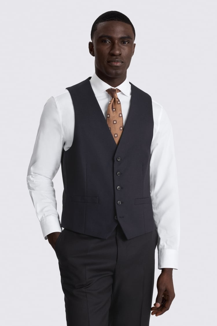 Italian Tailored Fit Navy Twill Suit