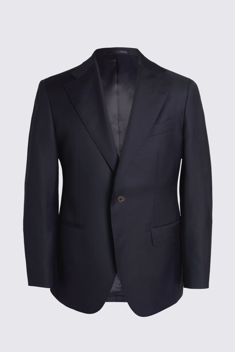 Italian Tailored Fit Navy Twill Suit
