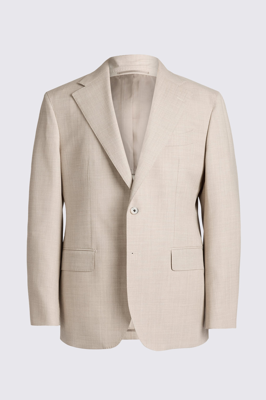 Italian Tailored Fit Taupe Hopsack Suit
