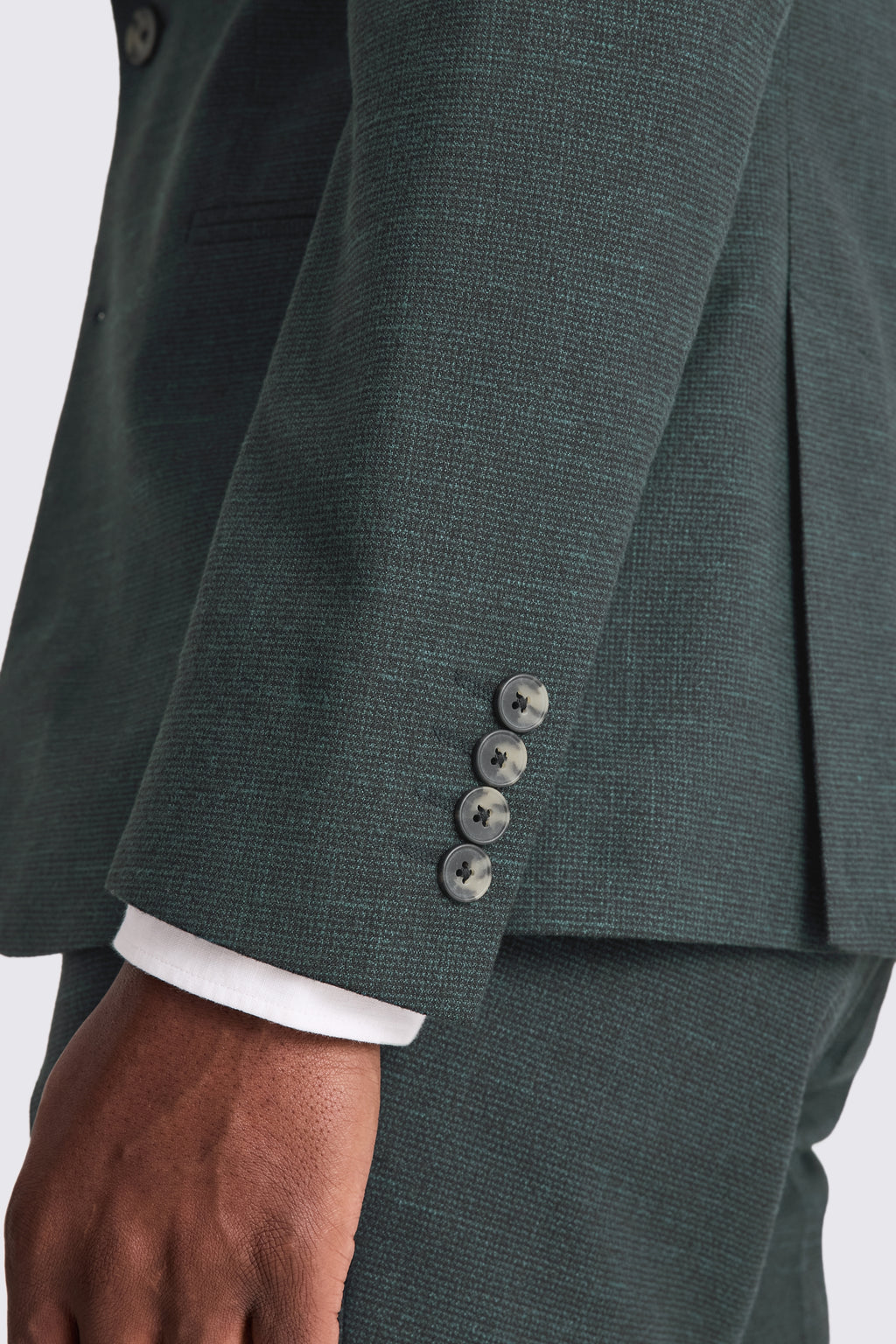 Slim Fit Dark Green Puppytooth Suit