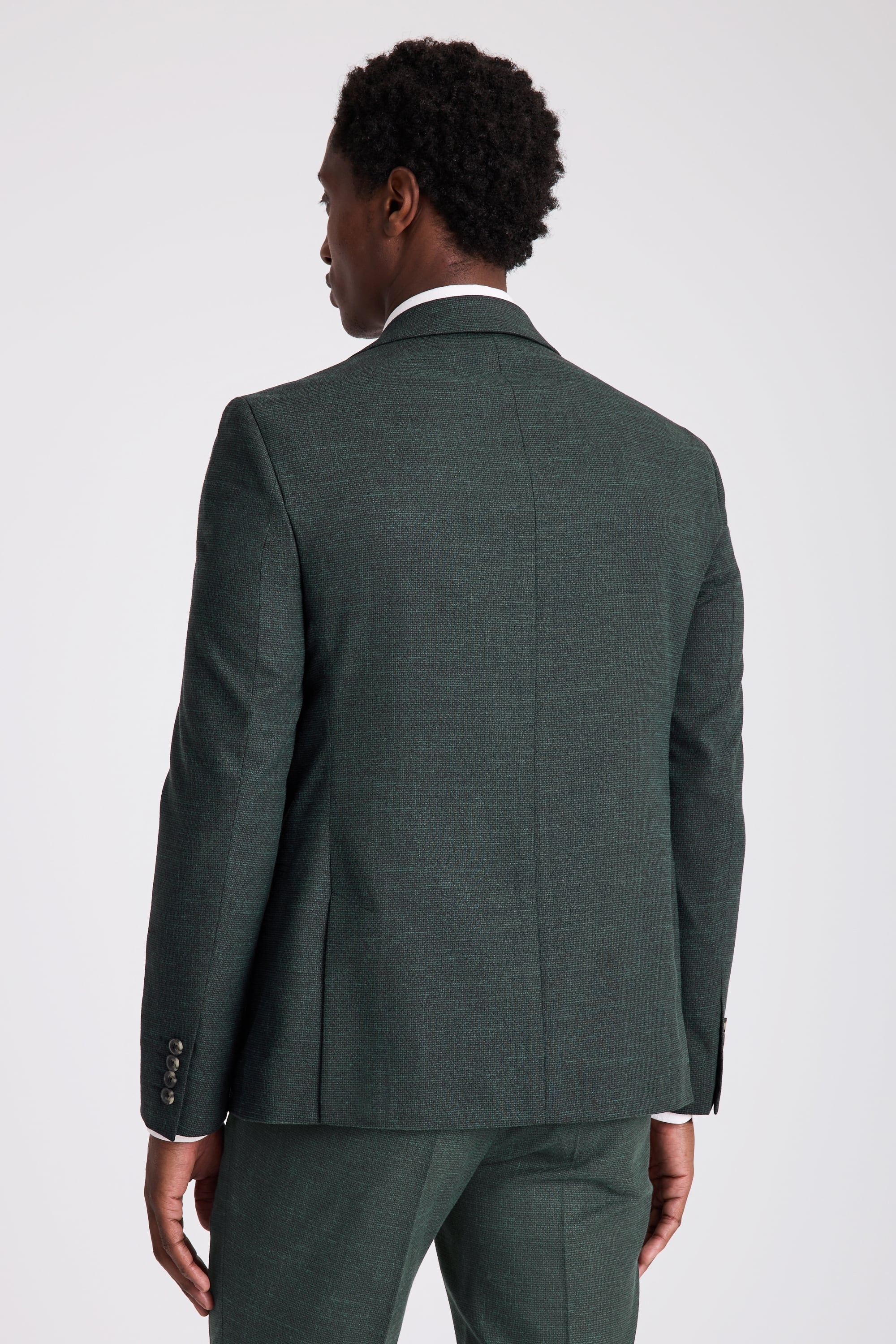 Slim Fit Dark Green Puppytooth Suit
