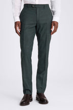 Slim Fit Dark Green Puppytooth Suit