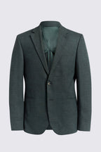 Slim Fit Dark Green Puppytooth Suit