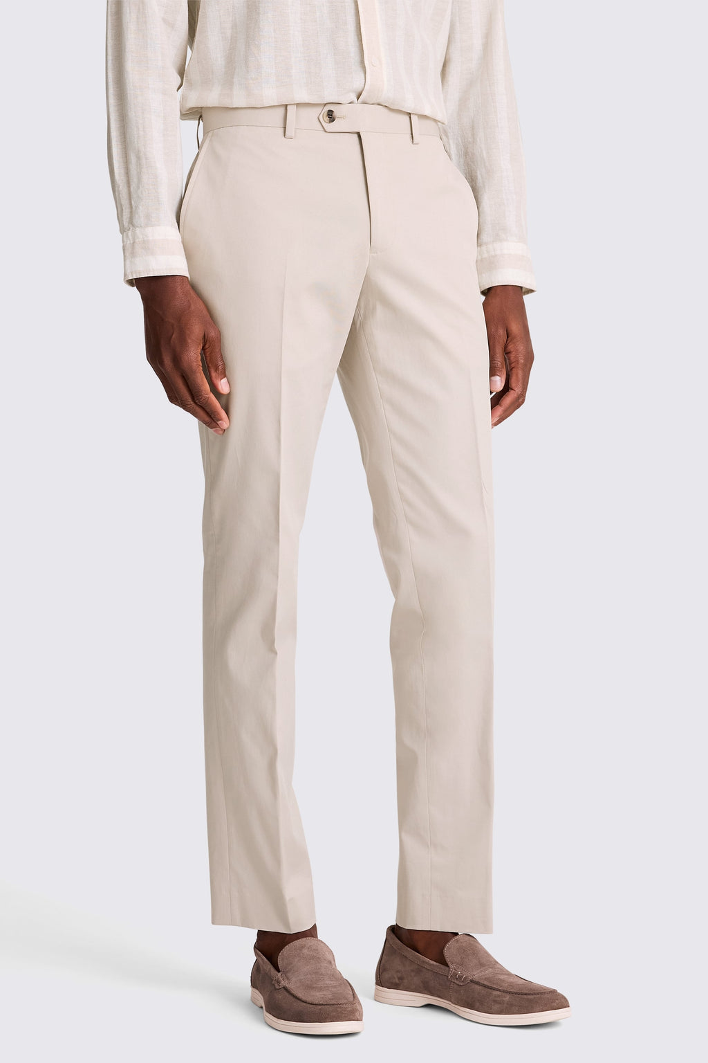 Slim Fit Light Camel Cotton Suit