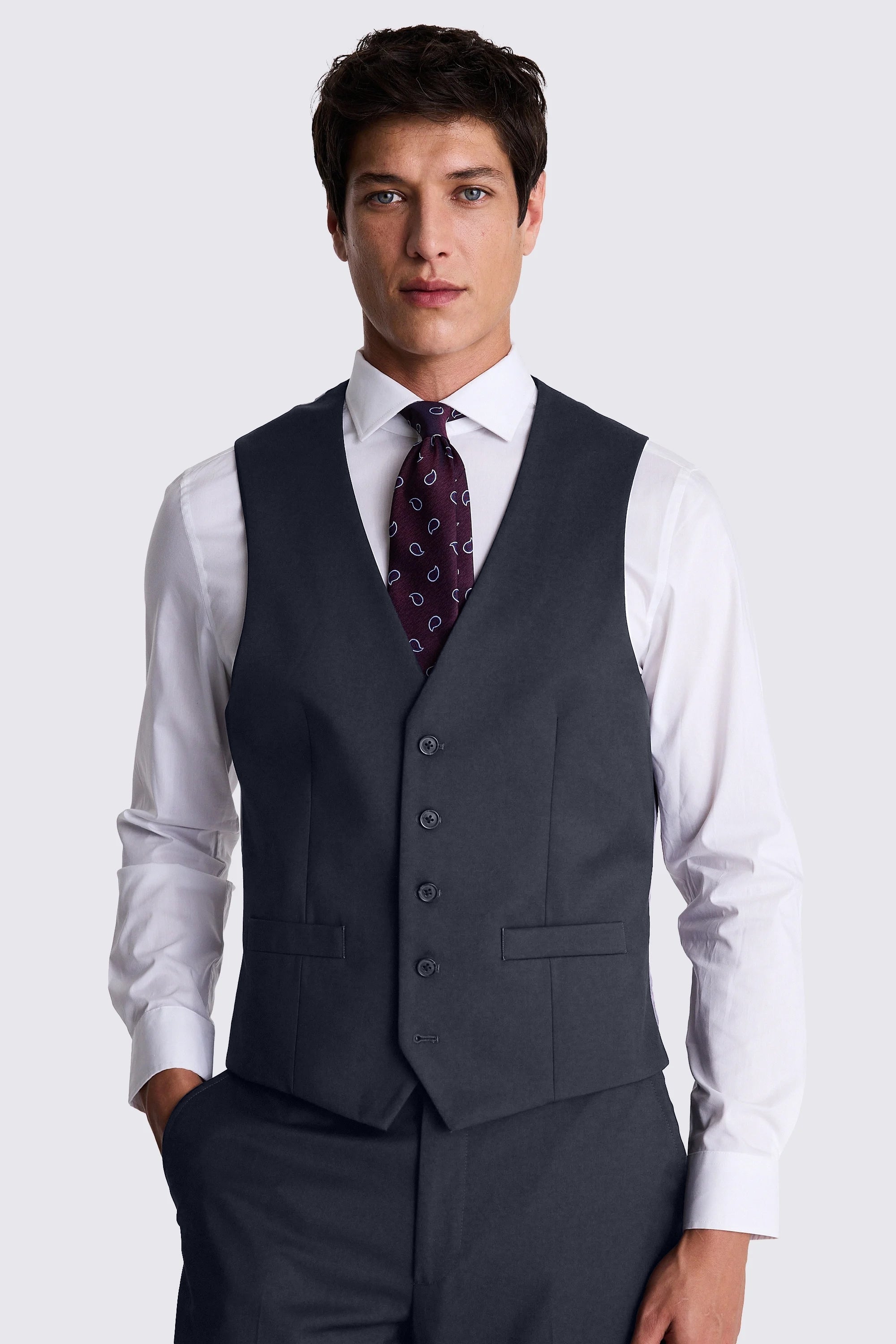 Regular Fit Ink Stretch Suit