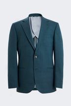 Tailored Fit Teal Flannel Suit