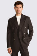 Italian Tailored Fit Brown Twill Suit