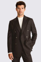 Italian Tailored Fit Brown Twill Suit