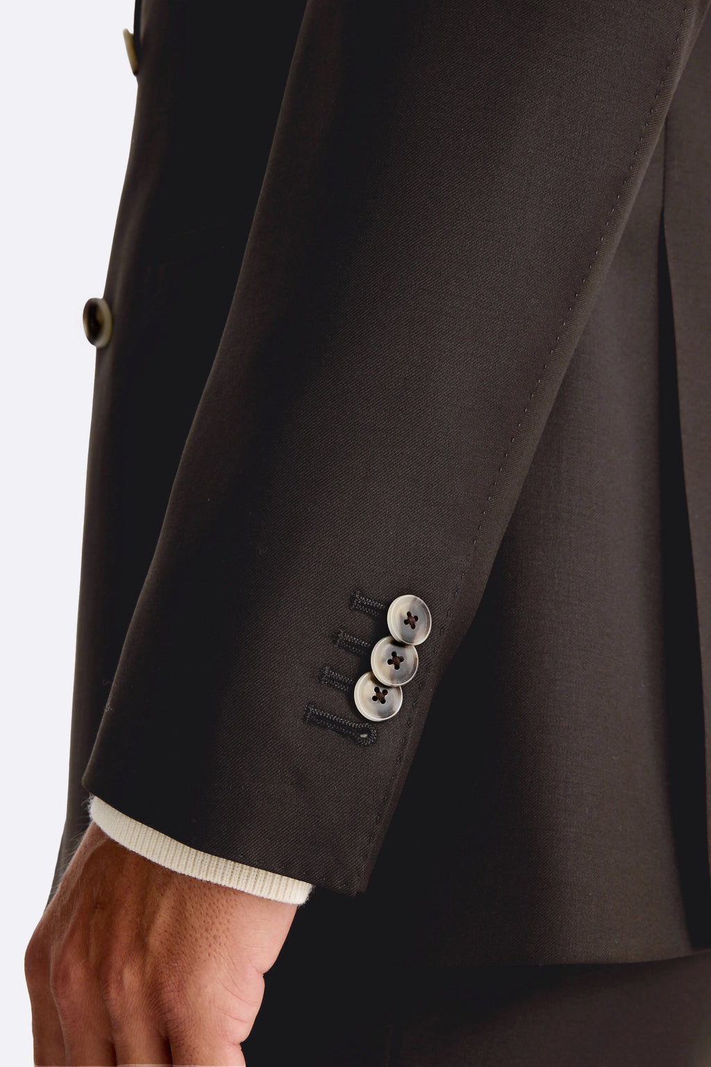 Italian Tailored Fit Brown Twill Suit