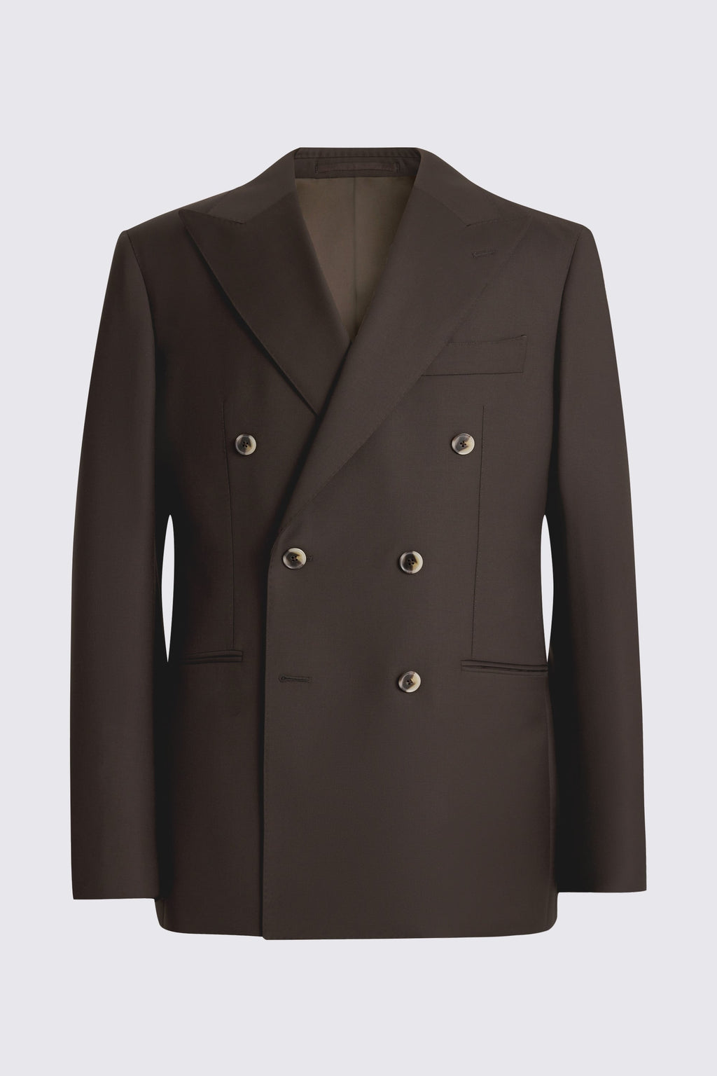 Italian Tailored Fit Brown Twill Suit