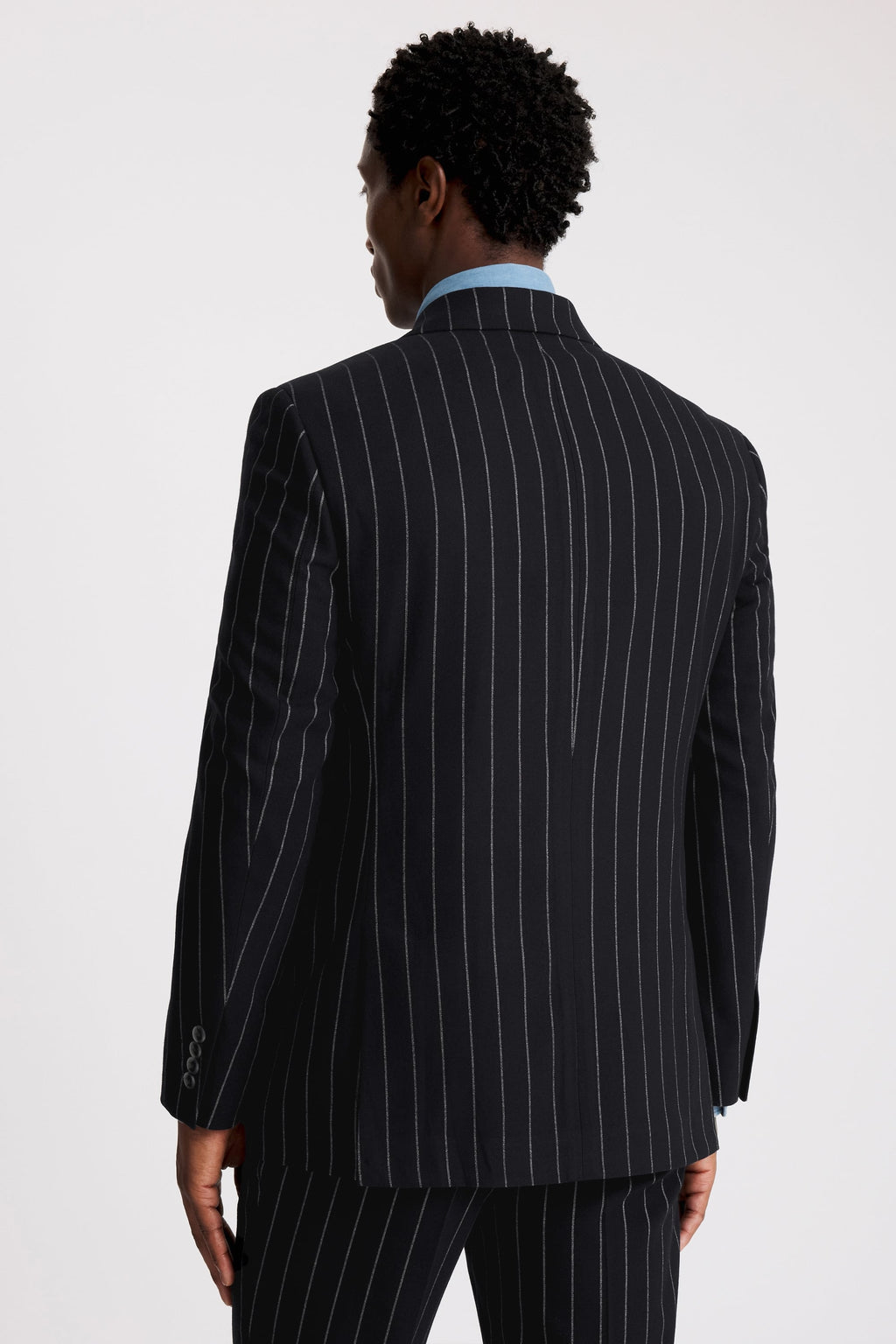 Tailored Fit Navy Stripe Suit
