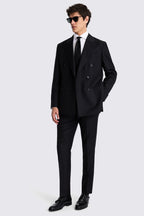 Italian Tailored Fit Black Twill Suit